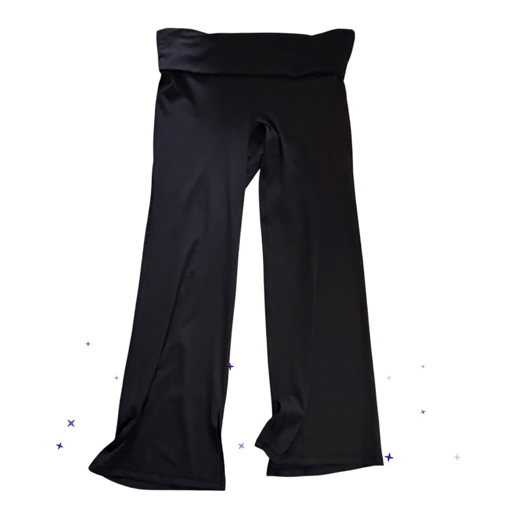 new-XXL Women's Fold Over Waist
Classic Yoga Pants Flare Leg Workout Leggings - Picture 8 of 9